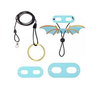 (Blue) Bearded Dragon Lizard Leash Harness, Adjustable Small Reptile Animals Harness W/ 3 Size Wing For Outdoor Safety Walking