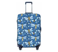 Blue Bee - Copribagagli da viaggio con stampa libellula, lavabile, per valigie, 45-81 cm, alta elasticità, Nero , x-large