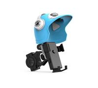 (Blue) Bicycles Phone Holder Helmet Shape Sunshade Rainproof Handlebar