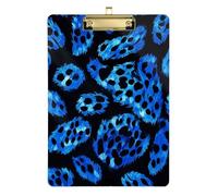 Blue Black Leopard Print A4 Appunti Blocco di carta impermeabile per studenti infermieristici mestiere Quest oro 22,9 x 30,5 cm
