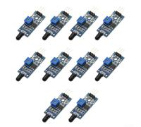 Blue Board Flame Sensor Set di dieci unità con potenziometro digitale calibrazione per l'identificazione affidabile del rischio di incendio in aree residenziali (3 fili)