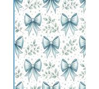 Blue Bow Coquette Composition Notebook: Shabby Chic Pastel Journal for Girls & Women - 7.5x9.25, 100 Lined Pages: A sweet coquette-style blue bow ... school, planning, and everyday writing.