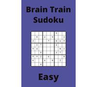 Blue Brain Train Sudoku Book, 9x9 Puzzles, 150 Pages, 5x8, Easy