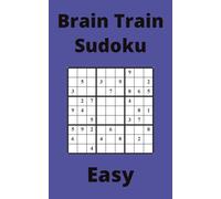 Blue Brain Train Sudoku Book, 9x9 Puzzles, 200 Pages, 5x8, Easy