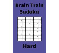 Blue Brain Train Sudoku Book, 9x9 Puzzles, 250 Pages, 5x8, Hard