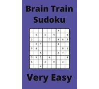 Blue Brain Train Sudoku Book, 9x9 Puzzles, 250 Pages, 5x8, Very Easy