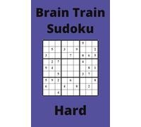 Blue Brain Train Sudoku Book, 9x9 Puzzles, 300 Pages, 5x8, Hard