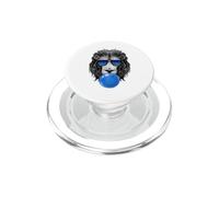 Blue Bubble Gum Lion Stripe Occhiali da sole Lion Head PopSockets PopGrip per MagSafe