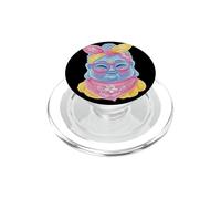 Blue Buddha Kawaii Spiritual Portrait Graphic Occhiali Rosa PopSockets PopGrip per MagSafe