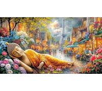 Blue-Buddha-statue-in-serene-temple 1000 pezzi Puzzle per adulti Gioco familiare divertente & stimolante Giochi educativi Estremamente difficile per adulti e bambini di 12 anni in su 70x50/1000 pezzi