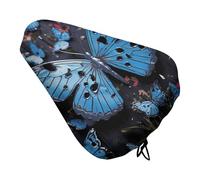 Blue Butterfly - Coprisedile per bicicletta con coulisse, impermeabile, protegge dal sole e dalla polvere, unisex, per mountain bike