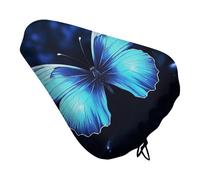 Blue Butterfly - Coprisedile per bicicletta, imbottito, extra largo, per donne e uomini, comodo, impermeabile, con coulisse, adatto per strada, montagna, esercizio, spin
