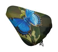 Blue Butterfly - Coprisedile per bicicletta piccolo, imbottito, morbido, per uomo e donna, comodo, impermeabile, con coulisse, per mountain bike