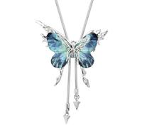 Blue butterfly sweater chain - collier long à la mode et polyvalent