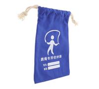 Blue Canvas Drawstring Bag Durable Jump Rope Storage for Kids Sports Use