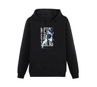 BLUE CAPTAIN Awesome Metal Gear Hoodies Hooded Long Sleeve Pullover Sweatshirts for Men Black L