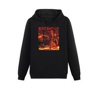 BLUE CAPTAIN Bathory Plastic Head Bathory Hammerheart Hoodies Hooded Long Sleeve Pullover Sweatshirts for Men Black L