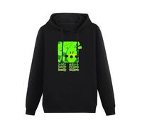 BLUE CAPTAIN Men Aikon BFB Leafy Hooded Battle for Dream Island BFDI 4 And X Tops Vintage Long Sleeve O Neck Hoodies Party Hoody Black S