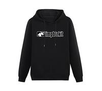 BLUE CAPTAIN Men's Limp Bizkit Hoodie with Pocket Long Sleeve Pullover Sweatshirts Black M
