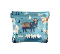 Blue Cattle of The Bohemian Tribe Fashion Women Leather Coin Purse Fancy Coin Holder per gli uomini donne viaggio soporte de monedas para carro
