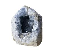 Blue Celestite Cluster Geode Crystal Stone Four-Sided Single-Pointed Column Home Office Decor Gifts,100~300g