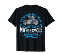 Blue Chopper MC Club Motorcycle Custom Biker Maglietta
