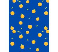 Blue Citrus Notebook - Bright Orange Fruit Lined Journal for Everyday Writing: 120 Ruled Pages | 8.5x11 Large Writing Notebook | Bold Blue Aesthetic Cover