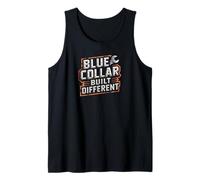 Blue Collar Built Different Funny Work Pride Design Tees Canotta