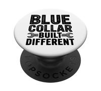 Blue Collar Built Different Funny Work Pride Design Tees PopSockets PopGrip Adesivo