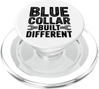 Blue Collar Built Different Funny Work Pride Design Tees PopSockets PopGrip per MagSafe