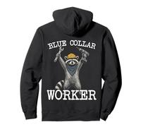 Blue Collar Operaio Procione Classe Operaia Divertente Felpa con Cappuccio