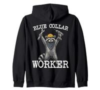 Blue Collar Operaio Procione Classe Operaia Divertente Felpa con Cappuccio