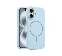 (Blue) Compatible For iPhone 16 Plus Case Compatible with MagSafe Liquid Silicone Anti-Drop Phone Cover