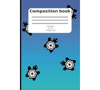 Blue Composition Notebook: Black and White Turtle/Tortuga Notebook, College Ruled, 6 x 9 in, 100 sheets: Sea turtles