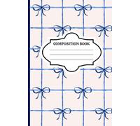 Blue Coquette Bow Composition Notebook: Journal For Women and Teen Girls