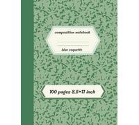 Blue Coquette Composition Notebook - 100 Pages, Large 8.5x11 Inch Writing Journal: Elegant Blue Aesthetic Notebook for School, College, or Personal Journaling - Soft Matte Cover