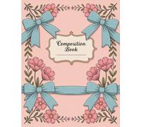 Blue Coquette Composition Notebook: 120 Pages, with Illustration Cover Design, great for Drawing, School Notes, Women, Kids, Summer Vacation gifts120 ... Notes, Women, Kids, Summer Vacation gift