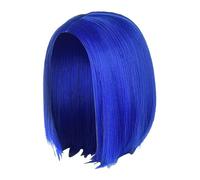 Blue Cosplay Wig, 11inch Anime Costume Wig, Pantaloncini dritti Cosplay Hair, Women's For Outfit & Costumes, Fun & Stylish Hairpiece For Girls, Size, Set Of 1, Versatile Themes