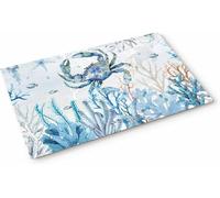 Blue Crab Ocean Animal Tappeto Entrata Antiscivolo Zerbino Ingresso Lavabile In Lavatrice Tappeto Da Bagno Per Esterno Interno Cucina 40X60 Cm