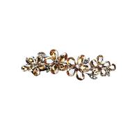 Blue crystal flower spring retro rhinestone horizontal top hairpin Mom's hair accessory(MHM-01-176-02)