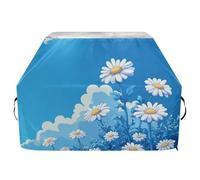 Blue Daisy Hello Sunshine Bloom Spring - Copertura per barbecue da 165 cm, impermeabile, resistente, antistrappo, resistente allo sbiadimento, con coulisse regolabile per polvere e vento