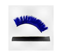 (Blue) Detachable High Heat Silk Mohawk Wig for Helmets in Vibrant Colors