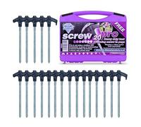 Blue Diamond Screw Tent Pegs - 20 Pack Tent Accessories Purple