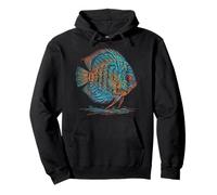 Blue Discus Fish Acquario Fishkeeper Felpa con Cappuccio