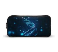 Blue DNA Structure - Astuccio portamatite, grande capacità, minimalista, leggero e resistente, piccola borsa portaoggetti per forniture per ufficio