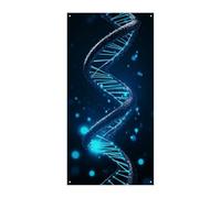 Blue DNA Structure Door Cover Banner 90x180cm Festone Festone Stagionale Cartello di Benvenuto Decorazione Verticale Porta Appeso Per Portico Ingresso Giardino Decor