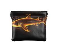 Blue Dog - Portamonete da donna, in pelle, con portamonete fantasia, Mare di pesce arancione, 1 size, moderno