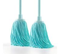 Blue Dolphin - Confezione da 2 moci in microfibra riciclata super assorbenti con filettatura universale testa extra large 22 cm sostenibili e resistenti per la pulizia di pavimenti e casa