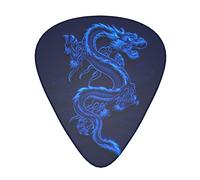 Blue Dragon Confezione da 12 Plettri per Chitarra, Include calibri Sottile, Medio e Pesante 3 Misure per Plettri per Chitarra Elettrica Acustica