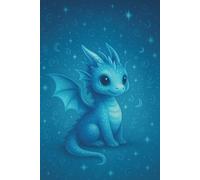 Blue Dragon Notebook: Lined Journal for Fantasy Lovers, Kids, Teens, Students, Writers, Gamers & DnD Fans - 6x9, 120 Pages